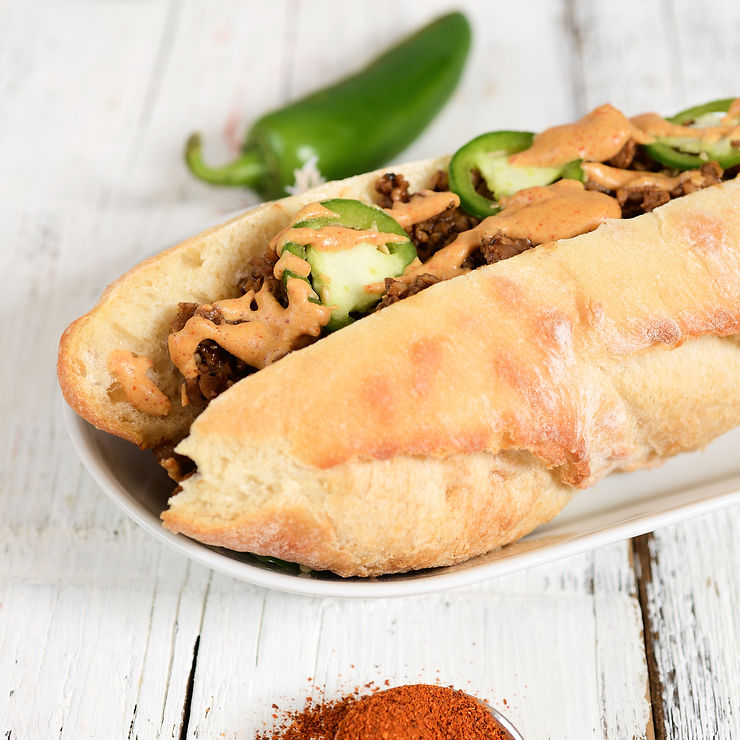 Philly cheesesteak sandwich