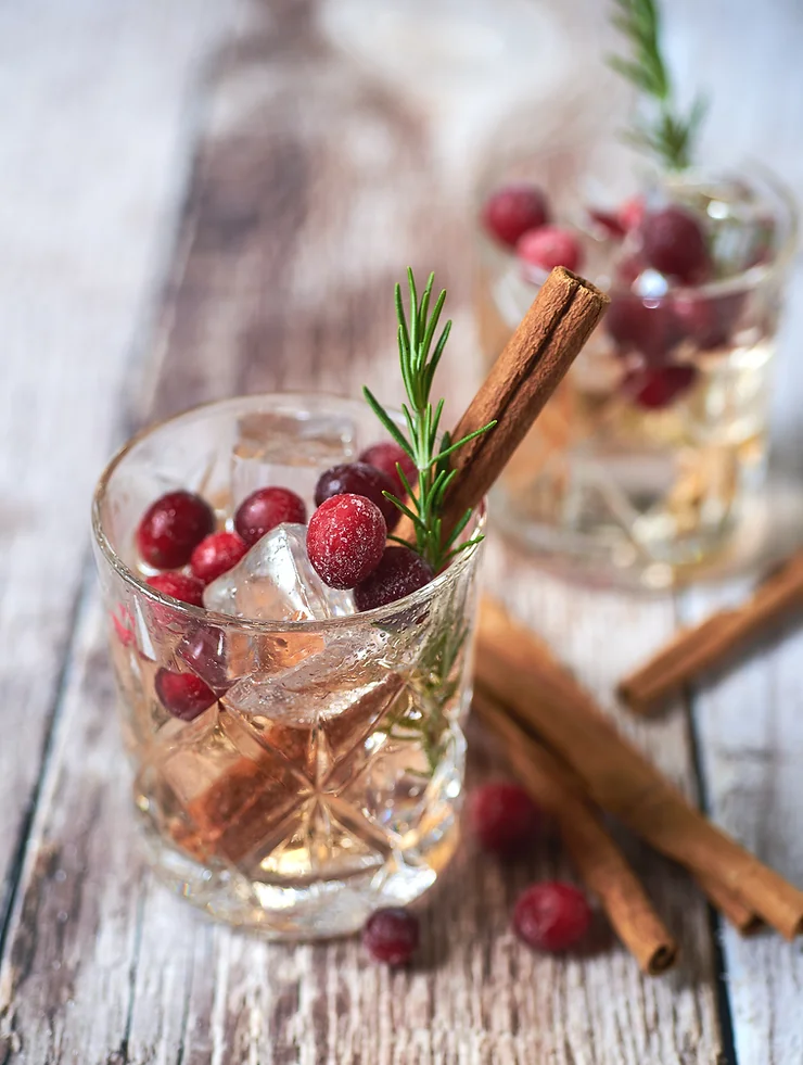 Cran-Ginger Kombucha Mocktail