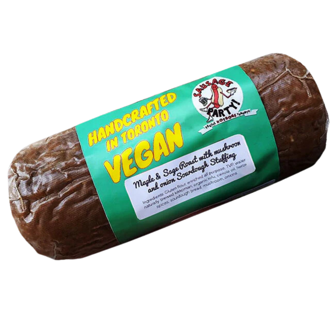 Rôti de seitan aux herbes avec farce au levain