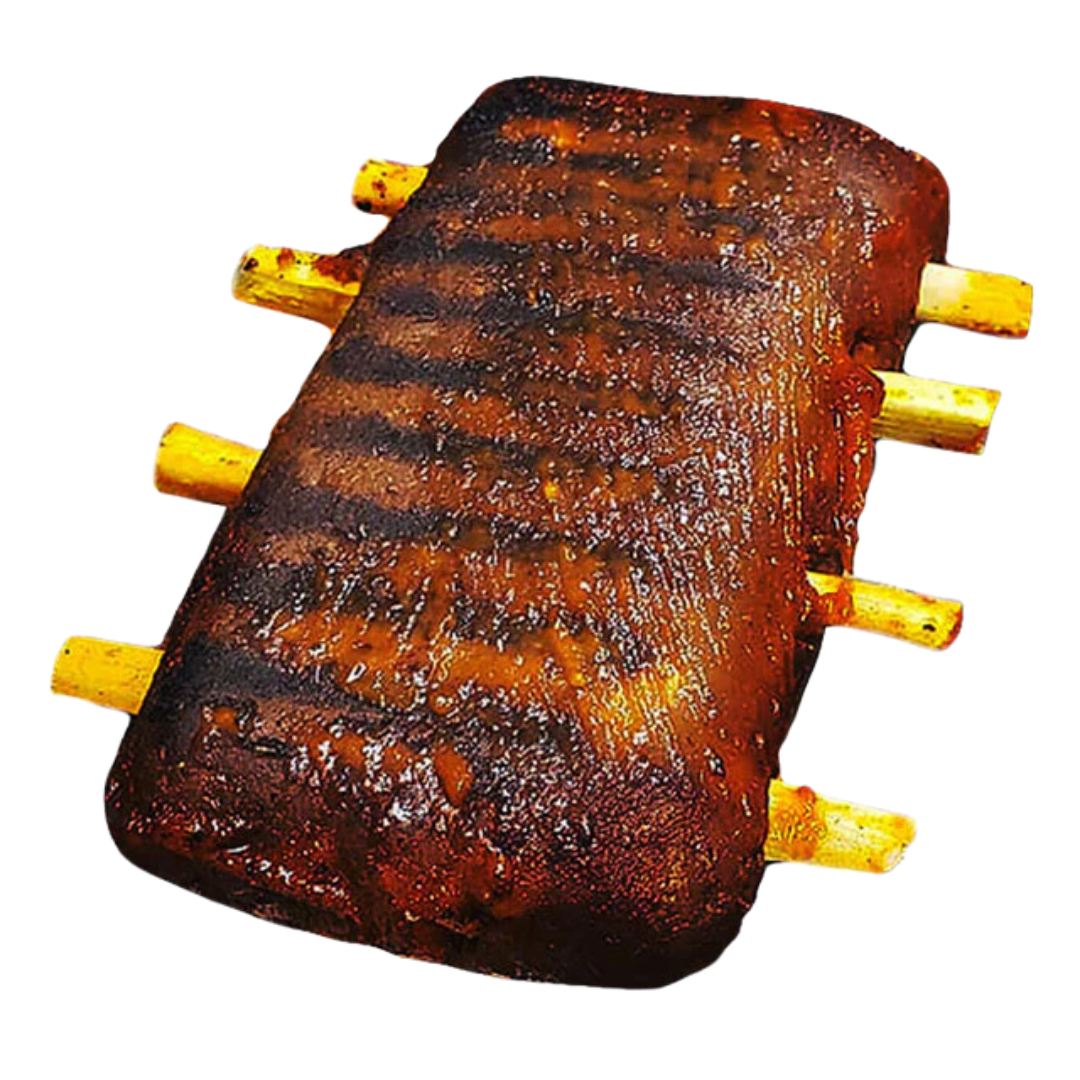 Côtes levées véganes à la sauce BBQ aux poivrons rouges fumés