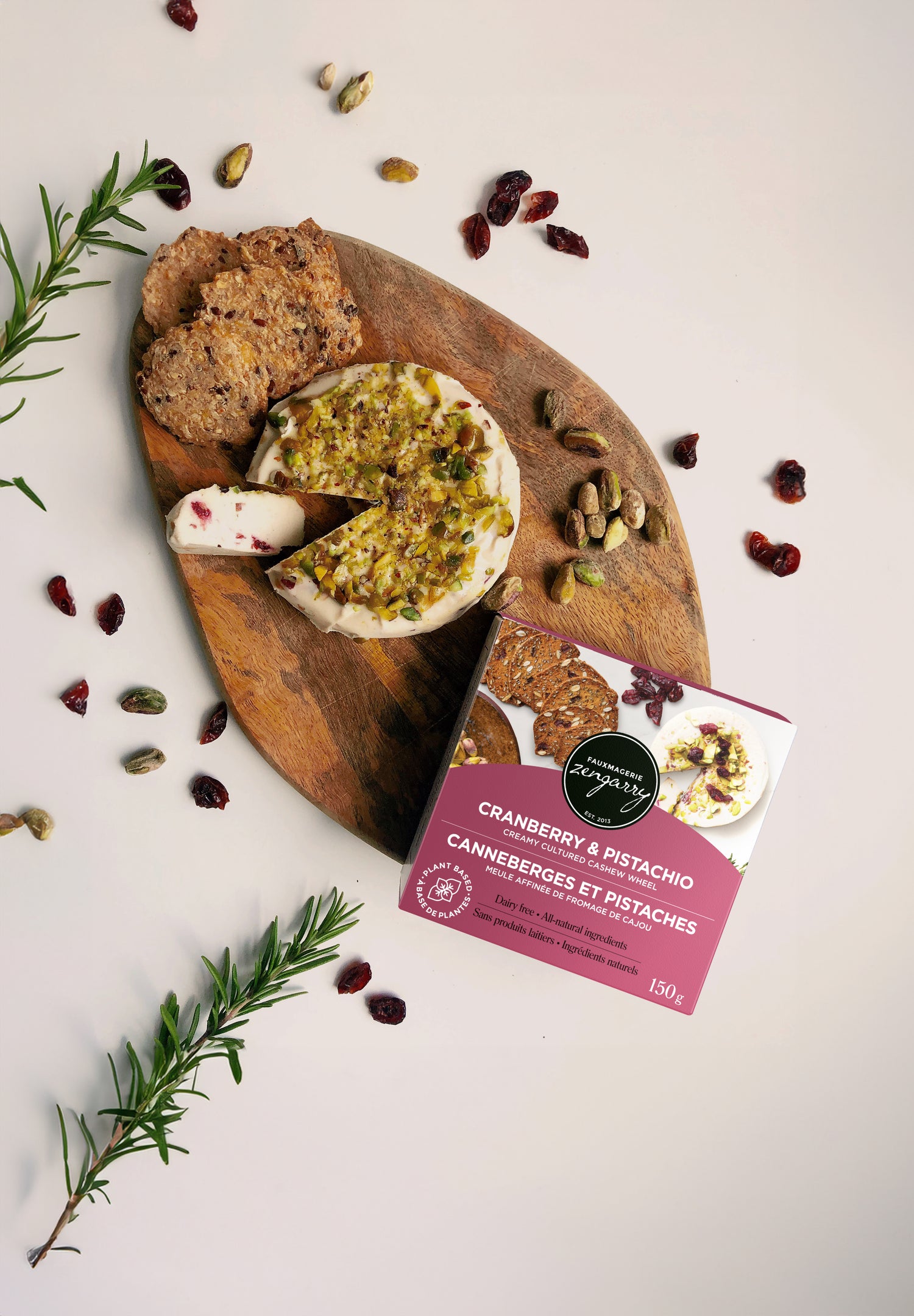 Double crème canneberge et pistache